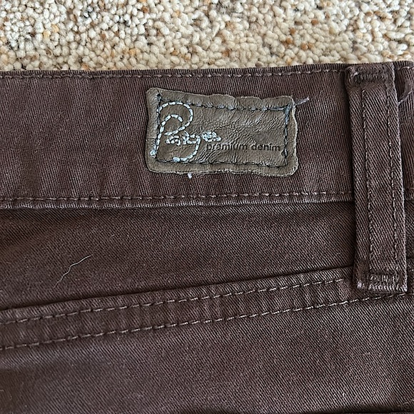 Paige NWT Chocolate Brown Verdugo Denim Jeggings Pants **Size 24** 🌸🌸 - Picture 6 of 6